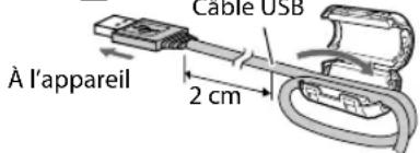 JVC CAUXG500 - Comment attacher le tore de ferrite - 2