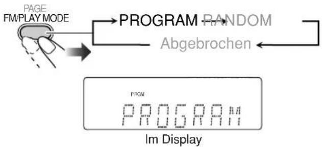 JVC CAUXG70 - Vor dem Wiedergabebeginn aktivieren Sie Programmwiedergabe. - 1