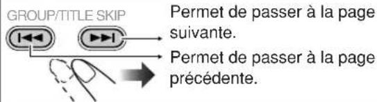 JVC CAUXG70 - Pour passer à la page suivante ou précédente du menu actuel: - 1