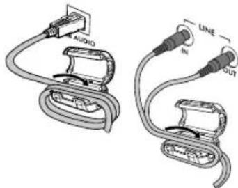 JVC CAUXG70 - \*Installazione del filtro di ferrite al cavo USB e al cavo LINE IN e LINE OUT per ridurre le interferenze - 2