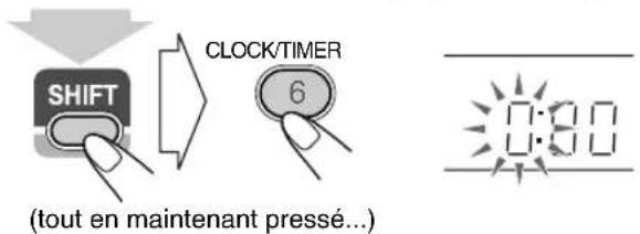 JVC CAUXG49 - Mettez en service le mode de réglage de l'horloge. - 1
