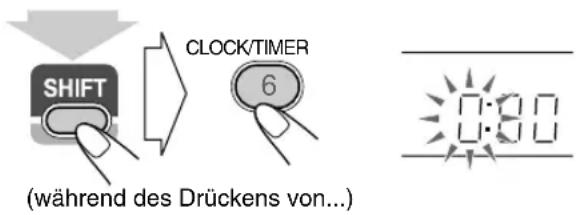 JVC CAUXG49 - 1Aktiviert den Uhreinstellung-Modus. - 1