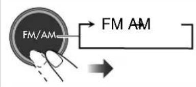 JVC CAUXG33 - Kiezen van de golfband (FM of AM) - 2