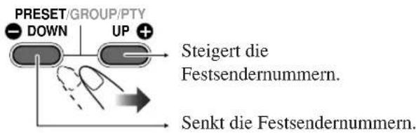 JVC CAUXG33 - Wahlen Sie eine Festsendernummer für den gespeicherten Sender. - 2