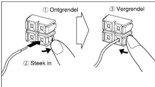 JVC CAUXG28 - Aansluiten van de luidsprekersnoeren - 1