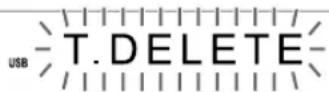JVC CANXF7 - Drücken Sie mehrfach [TITLE/DELETE], um „T. DELETE“ auszuwählen oder „G. DELETE“ im Display-Fenster. Display-Fenster - 1