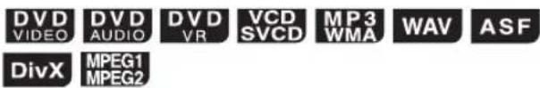 DVD VIDEO DVDAUDIO DVDRV VCD SVCD MP3 WMA WAV ASF DivX MPEG1 MPEG2