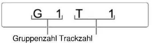 G 1 T 1 Gruppenzahl Trackzahl