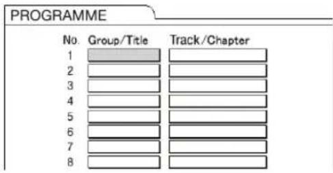 PROGRAMME No. Group/Title Track/Chapter 1 2 3 4 5 6 7 8