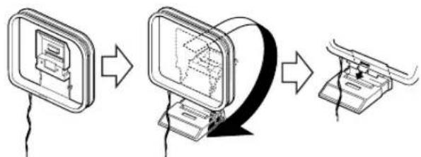 JVC CAFSY1 - Aansluiten van de AM-ringantenne (bijgeleverd) - 1