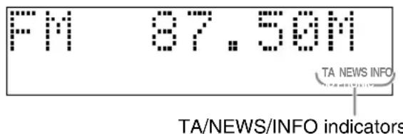 JVC CAFSY1 - Druk herhaaldelijk op TA/News/Info totdat het gewenste programmatype (TA/NEWS/INFO) op het displayvenster verschijnt. - 1