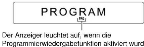 JVC CANXF3 - Drücken Sie [PLAY MODE], damit im Display-Fenster „PROGRAM“ angezeigt wird. - 1