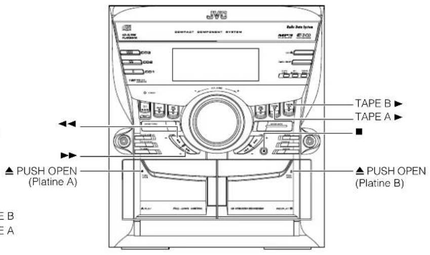 JVC CAMXKC45 - Utilisation de la platine à cassette (écoute d'une cassette) - 2