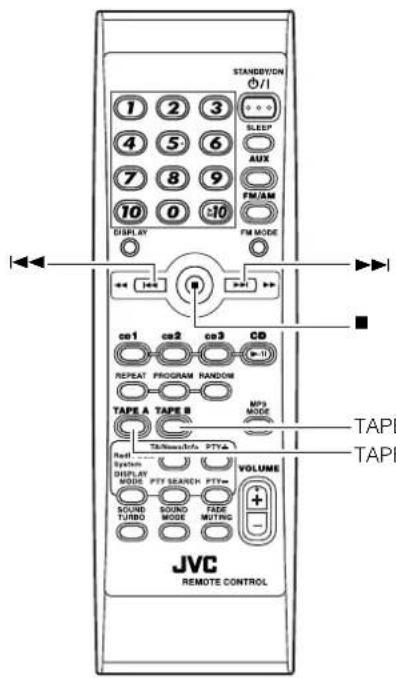 JVC CAMXKC45 - Utilisation de la platine à cassette (écoute d'une cassette) - 1