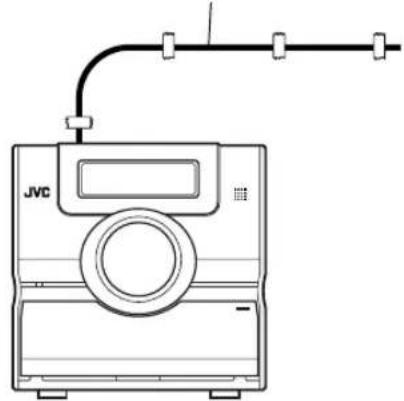 JVC CAEXD5 - Aansluiten van de FM-antenne (bijgeleverd) - 2