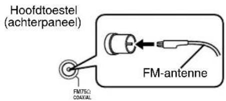 JVC CAEXD5 - Aansluiten van de FM-antenne (bijgeleverd) - 1