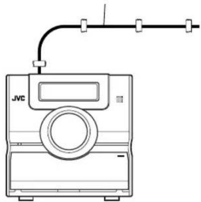 JVC CAEXD5 - Connexion de l'antenne FM (fournie) - 2