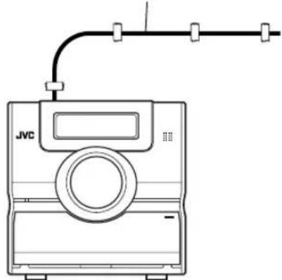JVC CAEXD1 - Aansluiten van de FM-antenne (bijgeleverd) - 2