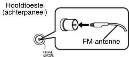 JVC CAEXD1 - Aansluiten van de FM-antenne (bijgeleverd) - 1