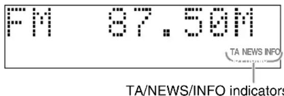 JVC CAEXD1 - Druk herhaaldelijk op TA/News/Info totdat het gewenste programmatype (TA/NEWS/INFO) op het displayvenster verschijnt. - 1