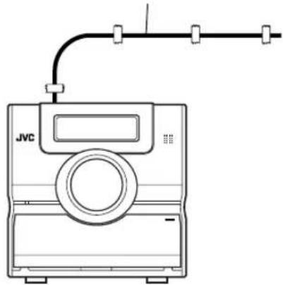 JVC CAEXD1 - Connexion de l'antenne FM (fournie) - 2