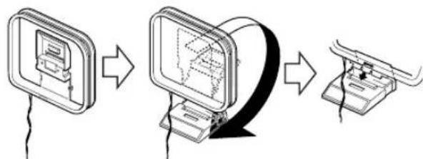 JVC CAEXD1 - Connexion de l'antenne cadre AM (fournie) - 1