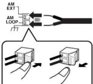 JVC CAFSXA1 - Anschließen der AM-Rahmenantenne (mitgeliefert) - 2