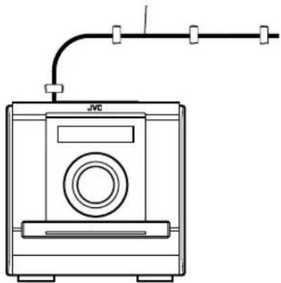JVC CAFSXA1 - Aansluiten van de FM-antenne (bijgeleverd) - 2