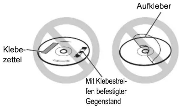 Klebezettel Mit Klebestreifen befestigter Gegenstand Aufkleber