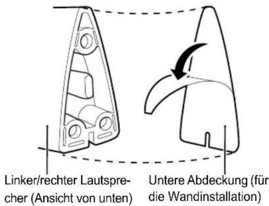 JVC CADD8 - Befestigen der unteren Abdeckungen an dem linken und rechten Laufsprecher - 1