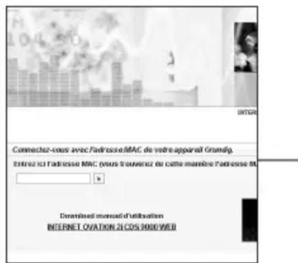 GRUNDIG Ovation 2i CDS 9000 WEB - Enregistrement sur la page d'accueil GRUNDIG - 1