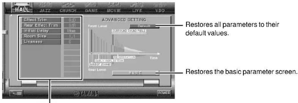 YAMAHA APU70 - How to adjust parameters - 2