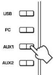YAMAHA APU70 - Select the source to be recorded by using the input selector keys. - 2