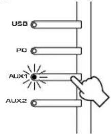 YAMAHA APU70 - Select the source to be recorded by using the input selector keys. - 1