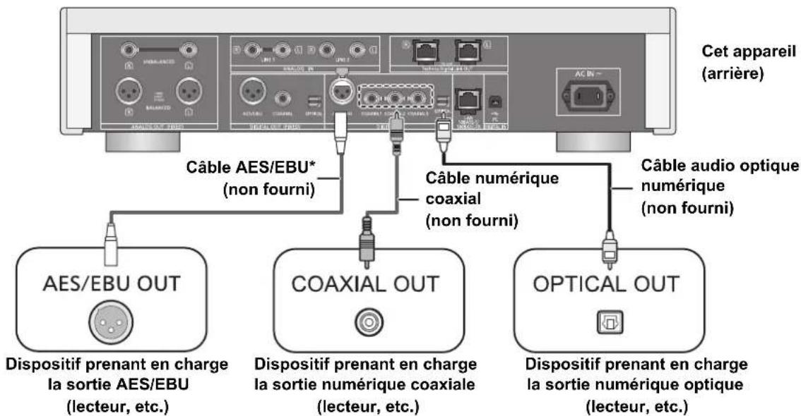 TECHNICS SUR1 - Connexion à des dispositifs de sortie audio numérique - 1