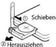 KENWOOD C717DV - Wechseln der Batterien der Fernbedienungseinheit - 1