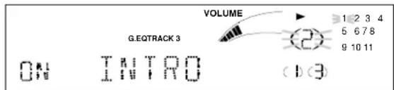 VOLUME G.EQTRACK 3 ON INTRO (1) (3) 1 2 3 4 5 6 7 8 9 10 11