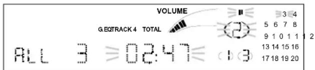 VOLUME G.EQTRACK4 TOTAL ALL 3 ≥02:47 ≤ 13 5 6 7 8 9 1 0 1 1 2 13 14 15 16 17 18 19 20
