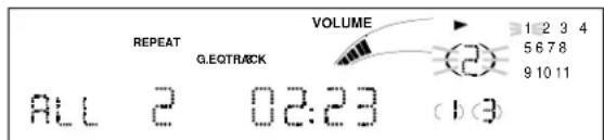 REPEAT G.EQTRACK VOLUME 1 2 3 4 5 6 7 8 9 10 11 ALL 2 02:23 (1) (3)