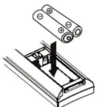 DUAL Vertical 116 - Comment insérer les piles de la télécommande - 1