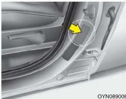 HYUNDAI IX20 (2015) - ÉTIQUETTE D'HOMOLOGATION DU VEHICULE (LE CAS ECHÉANT) - 1