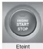 HYUNDAI IX20 (2015) - Position du bouton DEMARRAGE/ ARRET DU MOTEUR - 1