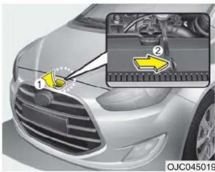 HYUNDAI IX20 (2015) - Ouverture du capot - 1