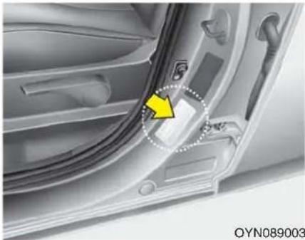HYUNDAI IX20 (2015) - ÉTIQUETTE D'HOMOLOGATION DU VEHICULE (LE CAS ECHÉANT) - 2