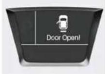 HYUNDAI IX20 (2015) - Témoin d'écran LCD (le cas échéant) Door open! (Porte ouverte!) (le cas échéant) - 1