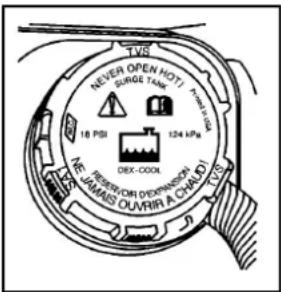CHEVROLET Corvette (2010) - Vérificationduniveaudeliquidede refroidissement - 1