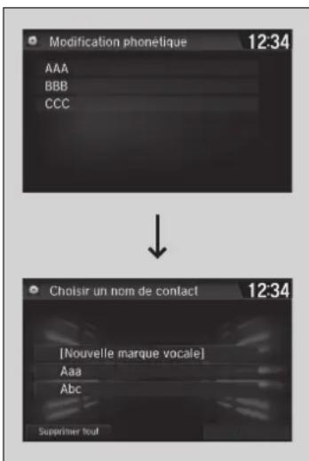 Honda Civic (2016) - ■Pour supprimer une marque vocale modifiée - 1