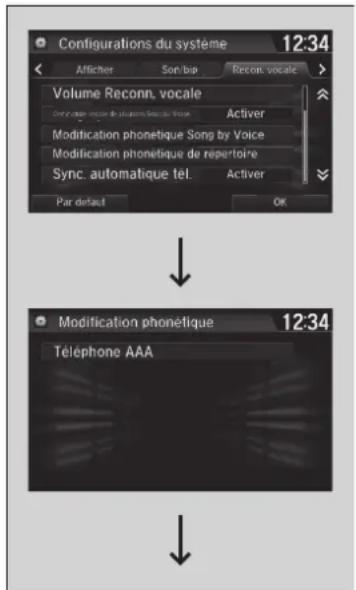 Honda Civic (2016) - Modification phonétique de répertoire téléphonique - 1