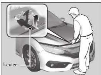 Honda Civic (2016) - Ouverture du capot - 2
