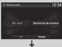 Honda Civic (2016) - Choisir un fichier à partir du menu de la liste de recherche de musique - 1